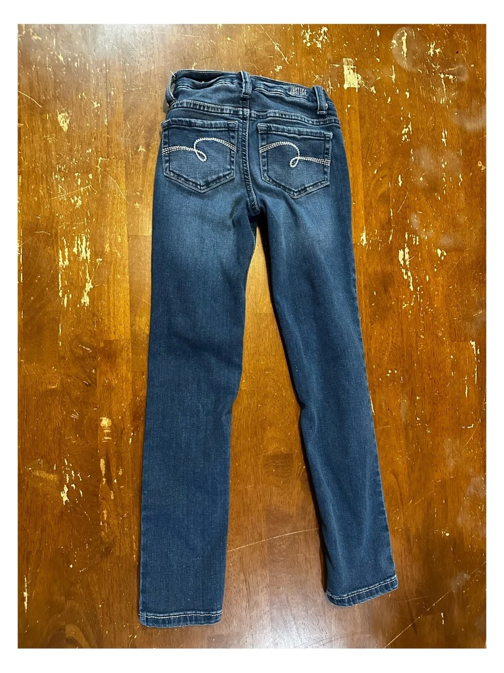 Justice Girls Mid-Rise Dark Super Skinny Jeans Size 8 Slim